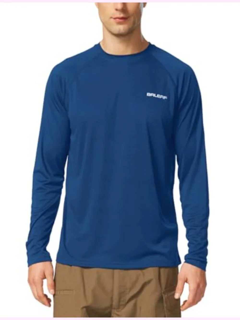 Men's UPF 50+ Long Sleeve Rash Guard Sun Protection Shirt Quick-Dry